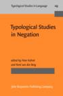 Image for Typological Studies in Negation
