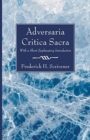 Image for Adversaria Critica Sacra