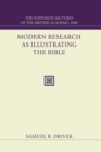 Image for Modern Research as Illustrating the Bible