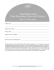 Image for Assessment, Evaluation, and Programming System for Infants and Children (AEPS®) : Child Observation Data Recording Form I: Birth to Three Years