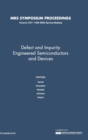 Image for Defect and Impurity Engineered Semiconductors and Devices: Volume 378