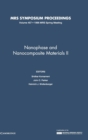 Image for Nanophase and Nanocomposite Materials II: Volume 457