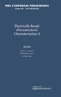 Image for Electrically Based Microstructural Characterization II: Volume 500