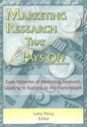 Image for Marketing Research That Pays Off : Case Histories of Marketing Research Leading to Success in the Marketplace
