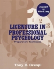 Image for Licensure In Professional Psychology : Preparatory Techniques