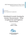 Image for Distributed Acoustic Sensing for Seismic Measurements