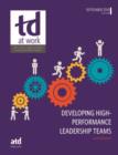 Image for Developing High Performance Leadership Teams