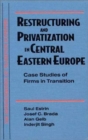 Image for Restructuring and Privatization in Central Eastern Europe : Case Studies of Firms in Transition