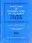 Image for Proceedings of the 44th Colloquium on the Law of Outer Space Series: 2002