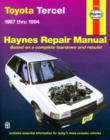 Image for Toyota Tercel (87-94) automotive repair manual