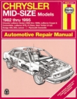 Image for Chrysler mid-size front wheel drive models (82-95) automotive repair manual