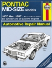 Image for Pontiac mid-size models automotive repair manual  : 1970-1987