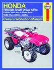 Image for Honda TRX300 ATV owners workshop manual  : models covered, TRX300 (Fourtrax 300), 1988 through 2000, TRX300FW (Fourtrax 300 4x4), 1988 and 1990 through 2000