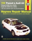 Image for Volkswagen VW Passat (1998-2005) &amp; Audi A4 1.8L turbo &amp; 2.8L V6 (1996-2001) Haynes Repair Manual (USA)