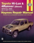 Image for Toyota Hi-Lux &amp; 4 runner (DSL) automotive repair manual  : 79-96 : 92736