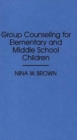 Image for Group counseling for elementary and middle school children