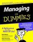 Image for Managing for dummies