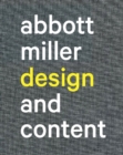 Image for Abbott Miller: Design and Content