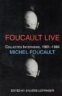 Image for Foucault live  : (interviews, 1961-1984)