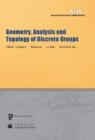 Image for Geometry, Analysis and Topology of Discrete Groups