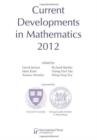 Image for Current Developments in Mathematics, 2012