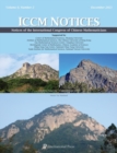 Image for Notices of the International Congress of Chinese Mathematicians, Vol. 9, No. 2 (December 2021)
