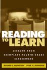 Image for Reading to Learn : Lessons from Exemplary Fourth-Grade Classrooms