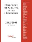 Image for Directory of Grants in the Humanities, 2002/2003, 16th Edition