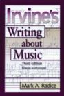 Image for Irvine&#39;s writing about music