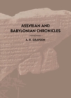 Image for Assyrian and Babylonian Chronicles