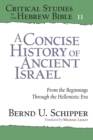Image for A concise history of ancient Israel  : from the beginnings through the Hellenistic era