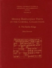 Image for Middle Babylonian Texts in the Cornell CollectionsPart 2,: The earlier kings