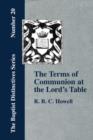 Image for The Terms of Communion at the Lord&#39;s Table
