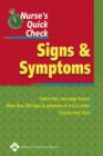 Image for Nurse&#39;s Quick Check : Signs and Symptoms