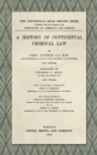 Image for A History of Continental Criminal Law (1916)