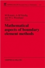 Image for Mathematical Aspects of Boundary Element Methods