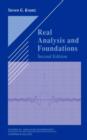 Image for Real Analysis and Foundations