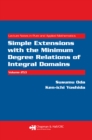 Image for Simple extensions with the minimum degree relations of integral domains : v. 253