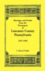 Image for Marriages and Deaths in the Newspapers of Lancaster County, Pennsylvania, 1831-1840