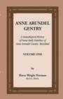 Image for Anne Arundel Gentry, a Genealogical History of Some Early Families of Anne Arundel County, Maryland, Volume 1