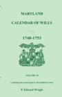 Image for Maryland Calendar of Wills, Volume 10