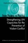 Image for From promise to practice  : strengthening UN capacities for the prevention of violent conflict