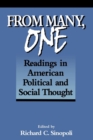 Image for From many, one: readings in American political and social thought