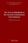 Image for The Text of Habakkuk in the Ancient Commentary from Qumran