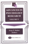 Image for Advances in Psychology Research : Volume 9