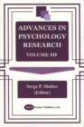 Image for Advances in Psychology Research : Volume 10