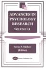 Image for Advances in Psychology Research : Volume 11