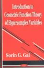 Image for Introduction to Geometric Function Theory of Hypercomplex Variables