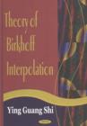 Image for Theory of Birkhoff Interpolation