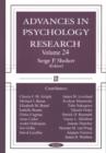 Image for Advances in Psychology Research : Volume 24